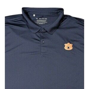 Under Armour Auburn Tigers Performance Polo Shirt Mens 3XL Navy Blue